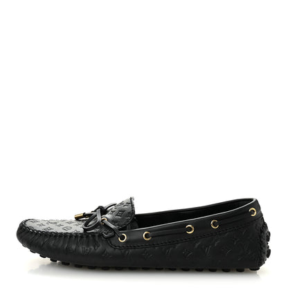 Louis Vuitton Empreinte Monogram Gloria Flat Loafers 40 Black 1 of 10