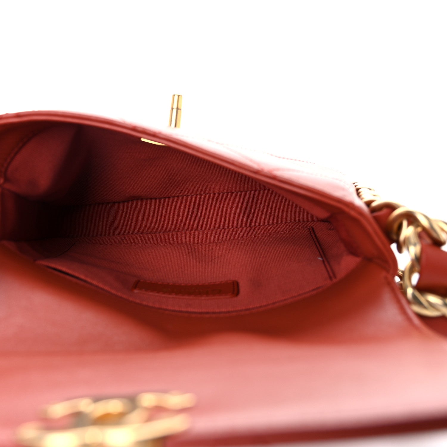 Chanel Calfskin Quilted Small Framing Chain Bag Brown 5 of 9