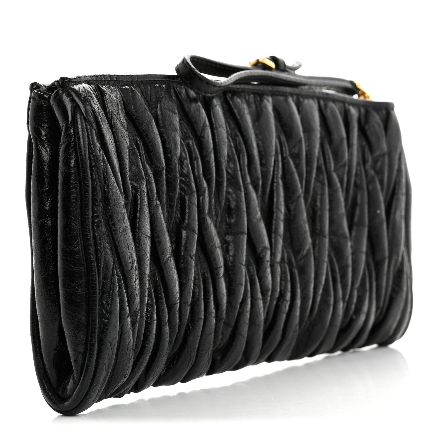 Miu Miu Nappa Matelasse Wristlet Black 3 of 11