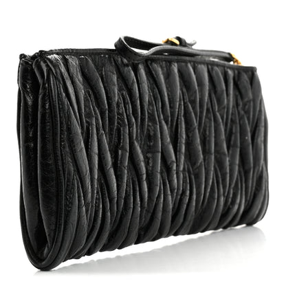 Miu Miu Nappa Matelasse Wristlet Black 3 of 11