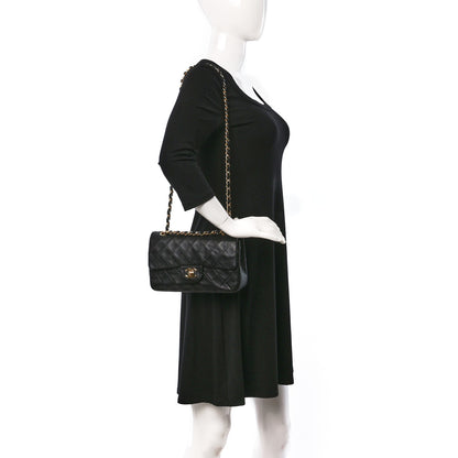 Chanel Lambskin Quilted Small Double Flap Black 2 of 11