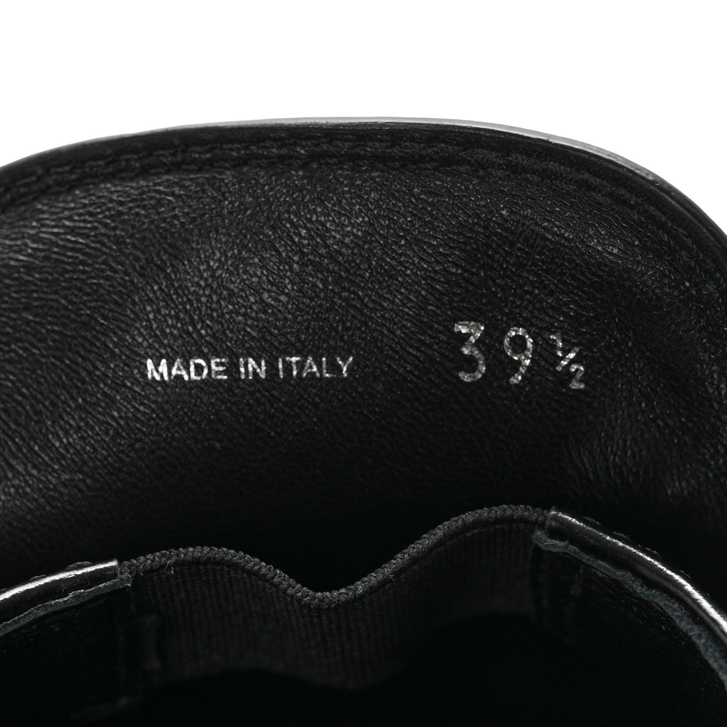 Spazzolato Metal Triangle Logo 85mm Loafers 39.5 Black