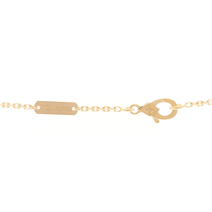 Van Cleef & Arpels 18K Yellow Gold Guilloche Vintage Alhambra Pendant Necklace 4 of 6