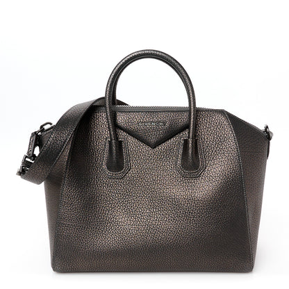 Givenchy Metallic Sugar Goatskin Medium Antigona Gunmetal 1 of 10