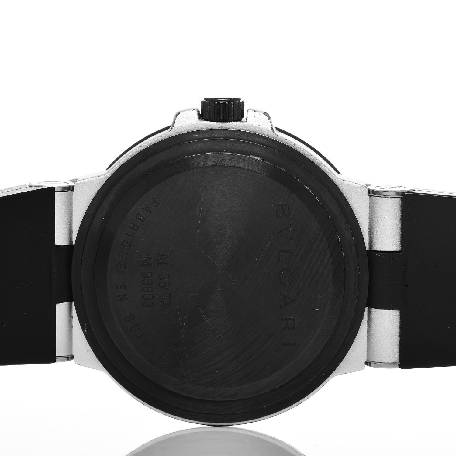 Bulgari Aluminum Rubber 38mm Diagono Quartz Watch 5 of 6