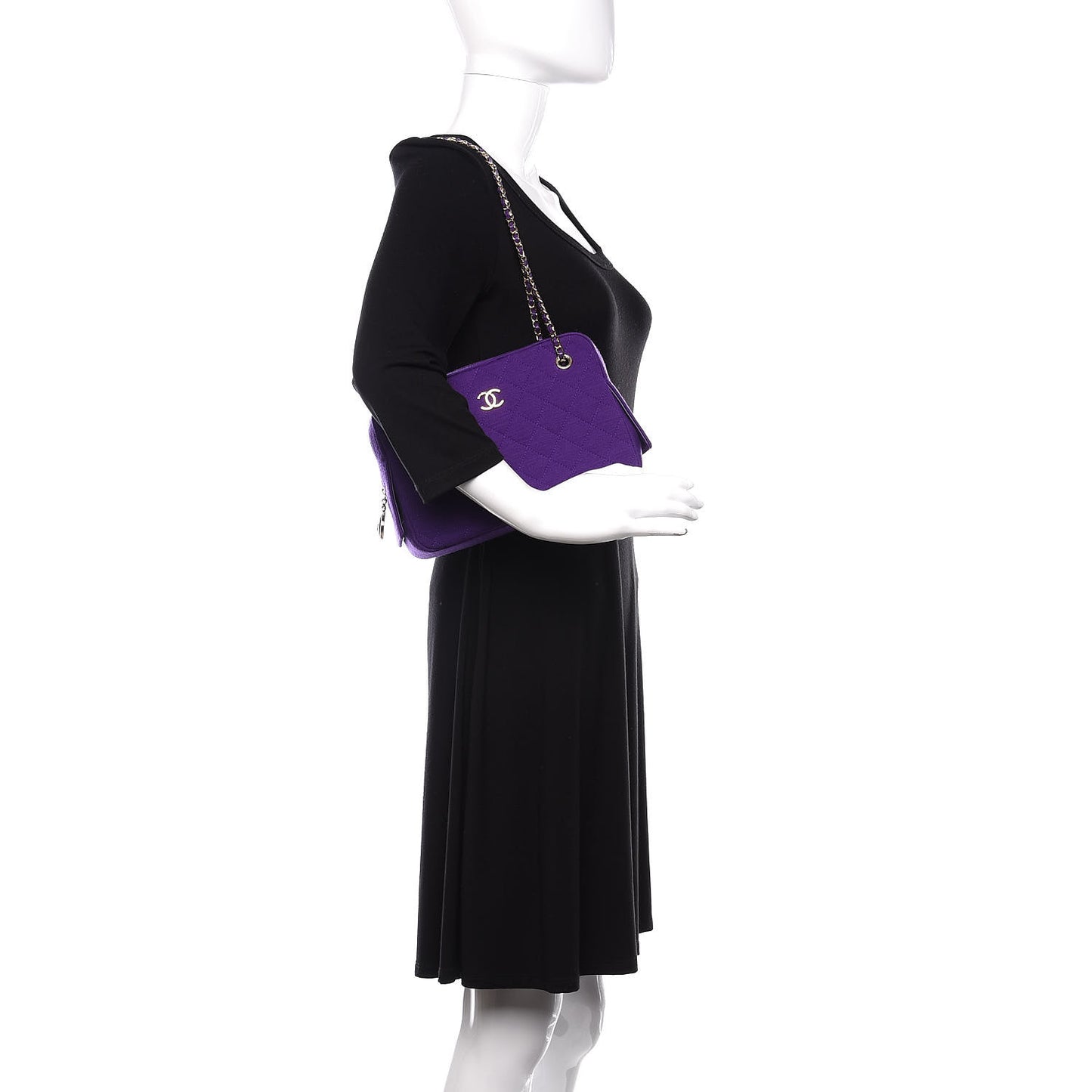 Jersey Quilted Camera Case Purple