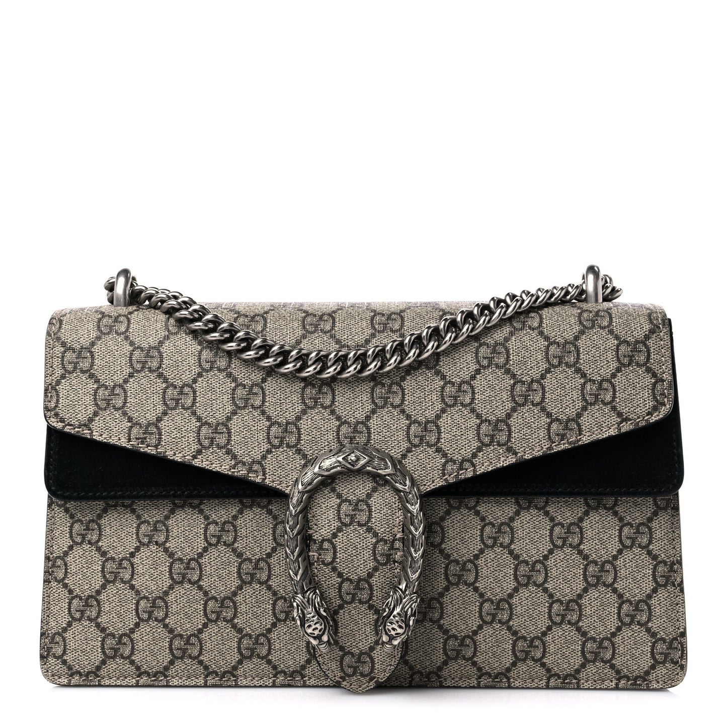 GG Supreme Monogram Small Dionysus Shoulder Bag Black