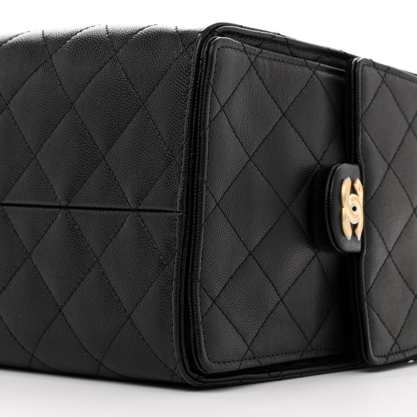 Caviar Quilted Medium Chanel 25 Handbag Black