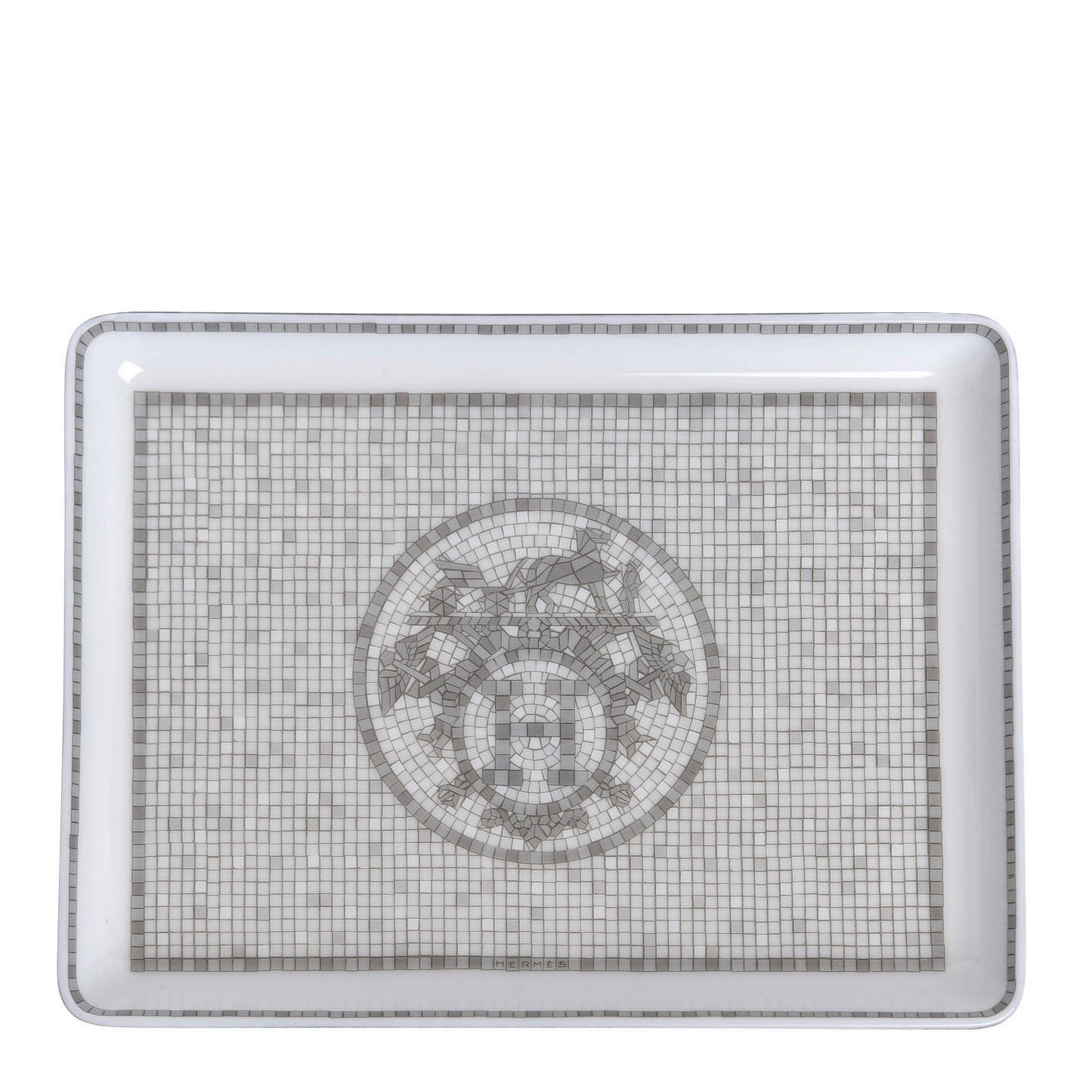 Porcelain Mosaique Au 24 Sushi Plate Platine