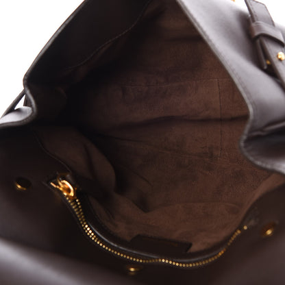 Tom Ford Calfskin Zipper Strap Shoulder Bag Dark Brown 5 of 8