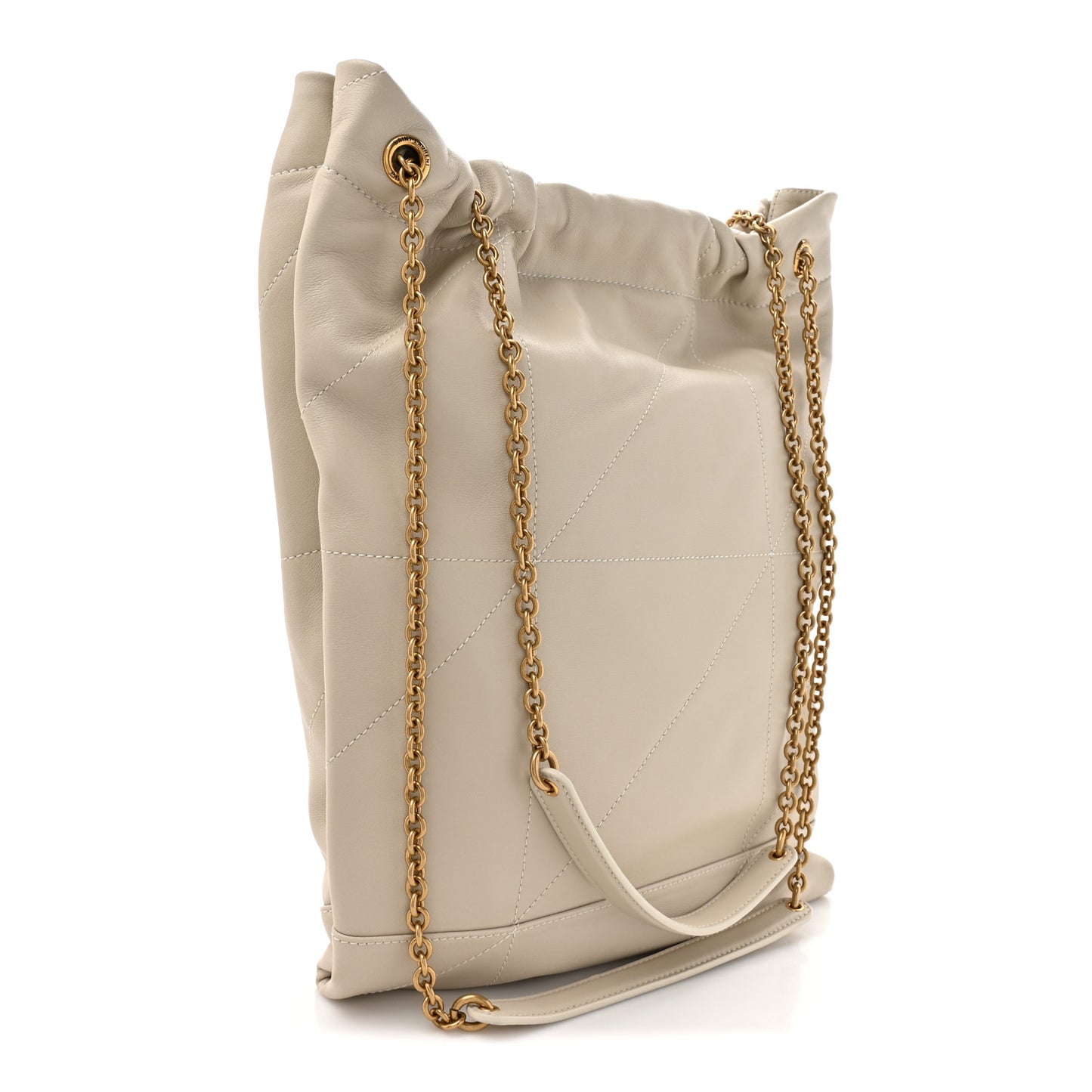 Lambskin Matelasse Monogram Medium Jamie 4.3 Pochon Crema Soft