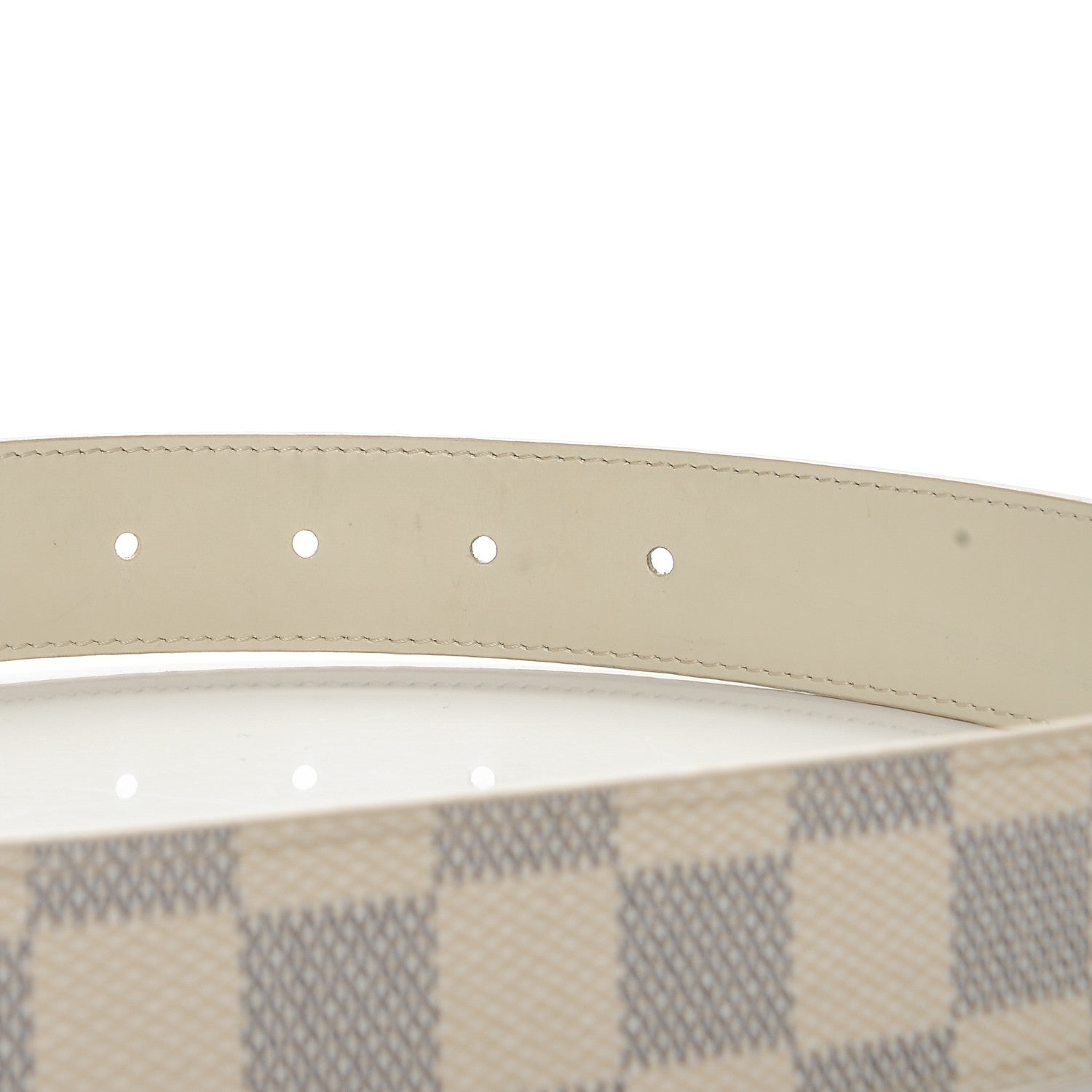Louis Vuitton Damier Azur LV Paris Buckle Belt 90 36 Gold 4 of 6