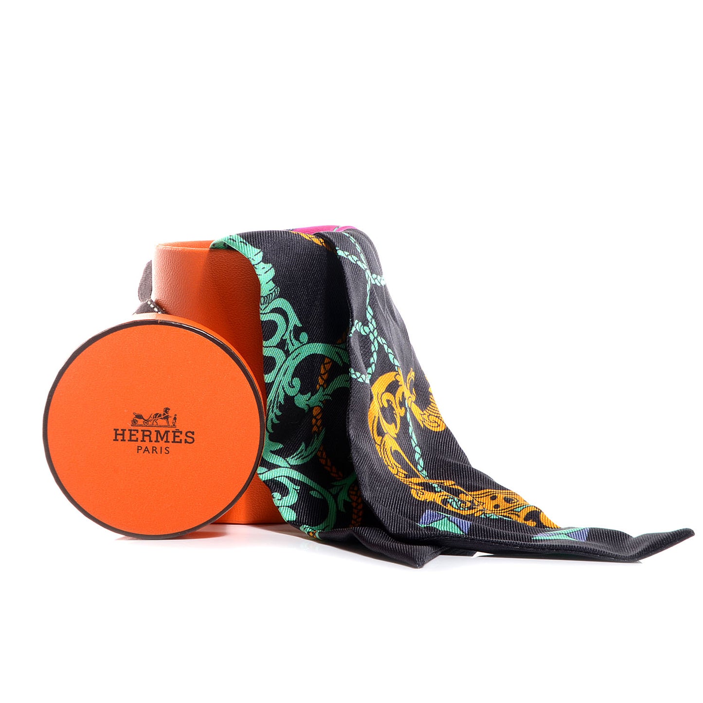 Silk Tours de Cles Twilly Noir Fuchsia Vert
