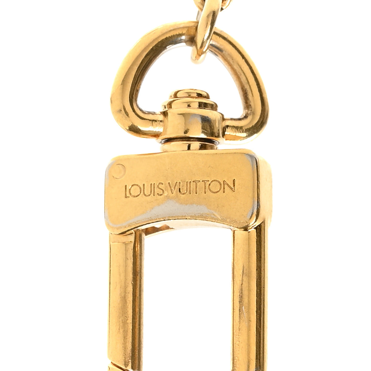 Metal Pochette Extender Key Ring Chain Gold