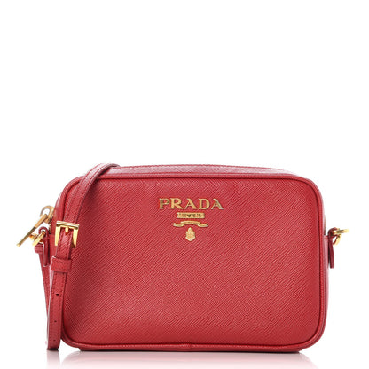 Prada Saffiano Mini Camera Crossbody Bag Rosso 1 of 8