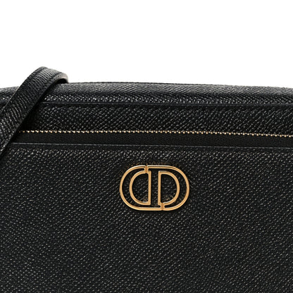 Christian Dior Grained Calfskin Caro Double Pouch Black 8 of 10