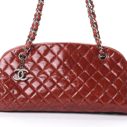 Chanel Glazed Calfskin Quilted Medium Just Mademoiselle Red 8 of 10