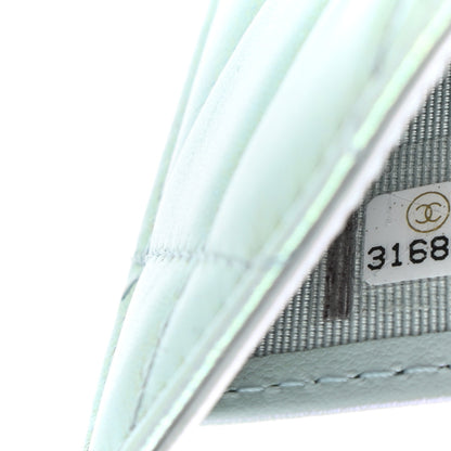 Chanel Iridescent Calfskin Quilted Compact Flap Wallet Light Blue 7 of 8