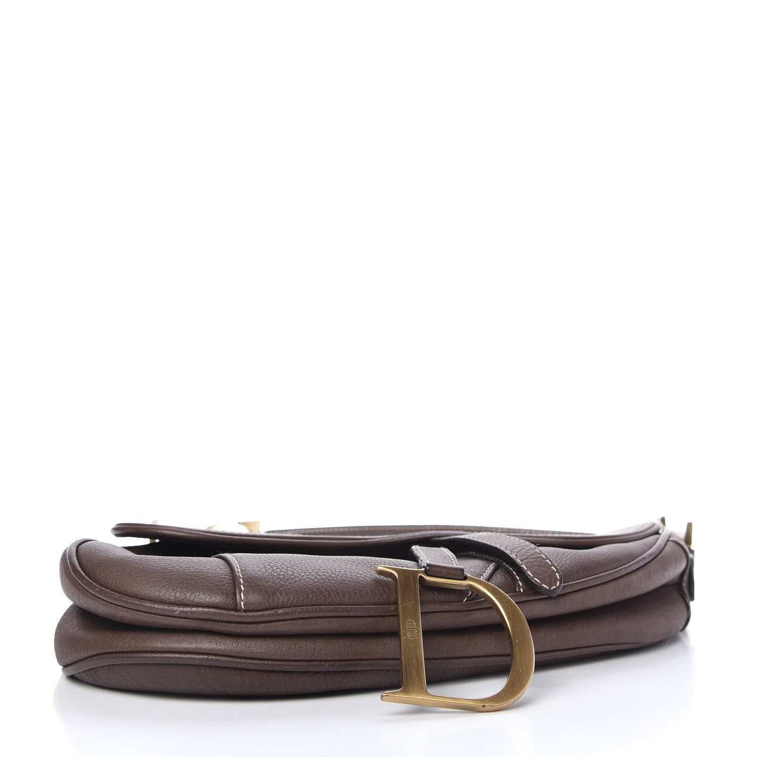Christian Dior Calfskin Saddle Bag Brown 4 of 10