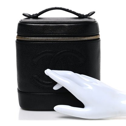 Chanel Caviar Vanity Cosmetic Case Black 2 of 8
