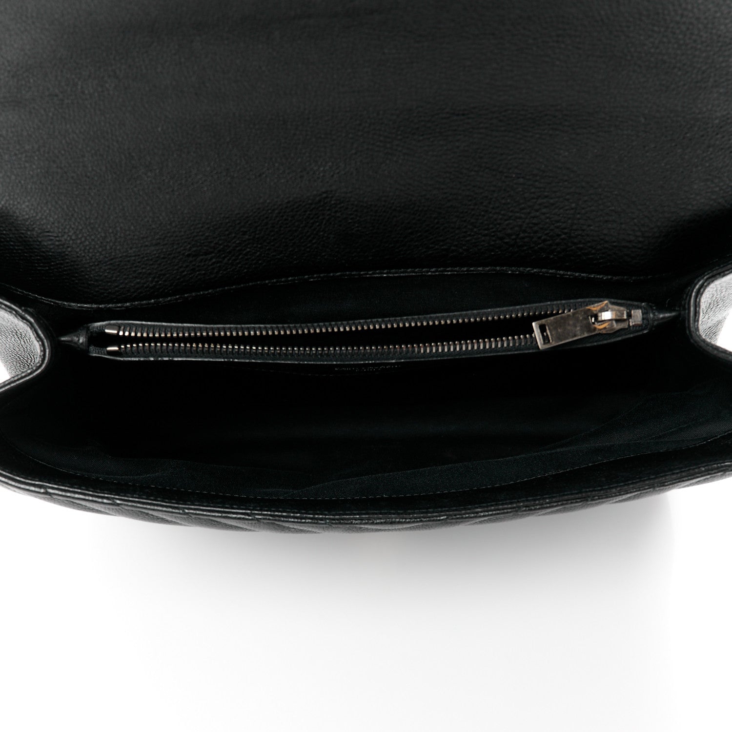 Saint Laurent Sheepskin Matelasse Chevron Monogram Large College Satchel Black 5 of 12