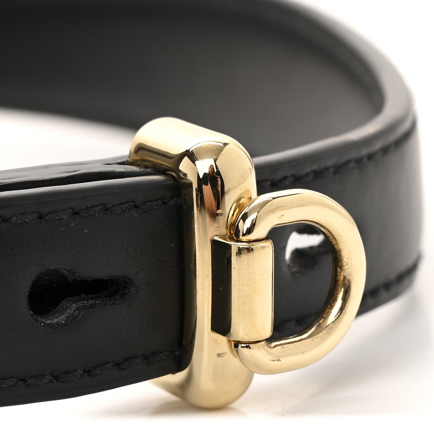 Soft Calfskin Arque Shoulder Bag Black