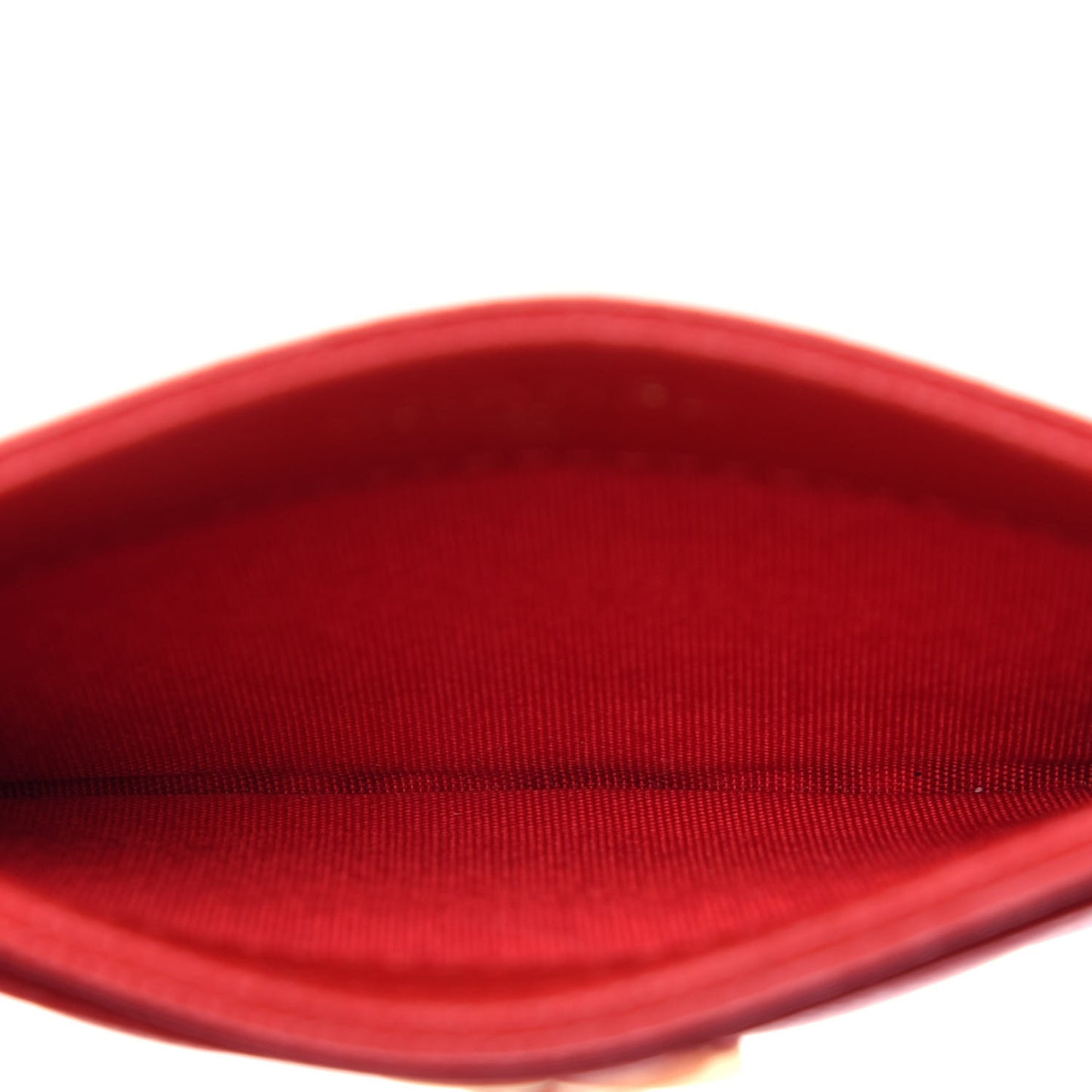 Caviar Camellia Embossed Card Holder Red