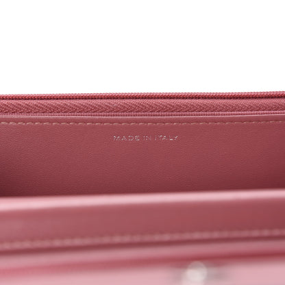 Chanel Lambskin Quilted Wallet On Chain WOC Dark Pink 9 of 12
