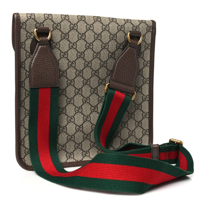Gucci GG Supreme Monogram Web Medium Neo Vintage Flap Messenger Bag Beige New Acero 3 of 10
