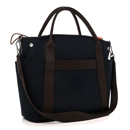 Hermes Toile Sac De Pansage Groom Bleu Navy Feu 3 of 5