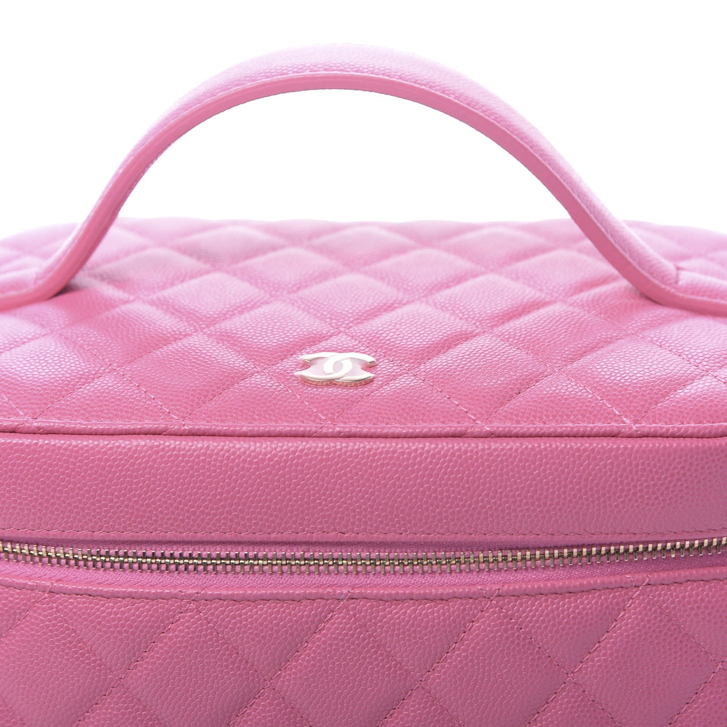 Chanel Caviar Quilted Large Vanity Pouch Pink 10 of 11