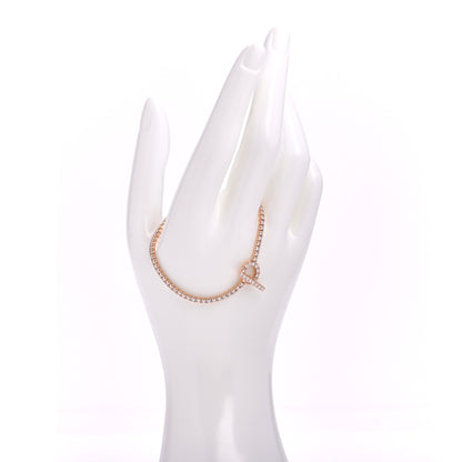 Hermes 18K Rose Gold Diamond Finesse Link Bracelet SH 2 of 5