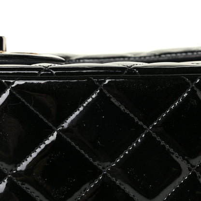 Chanel Patent Quilted Maxi Double Flap Black 22 of 25