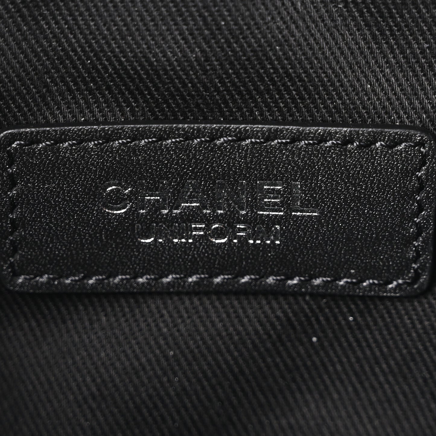 Calfskin Quilted Uniform Waist Belt Bag Black