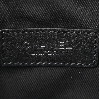 Chanel Calfskin Quilted Uniform Waist Belt Bag Black 5 of 10