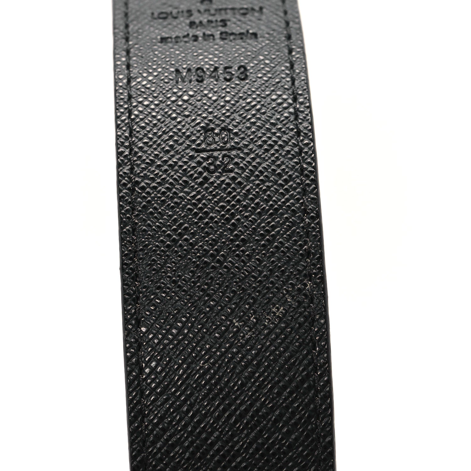 Louis Vuitton Calfskin Monogram 30mm LV Initiales Reversible Belt 80 32 Black 5 of 6