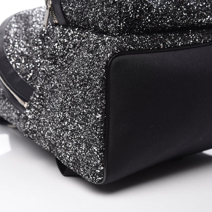 Saint Laurent Glitter Canvas City Backpack Black 5 of 10