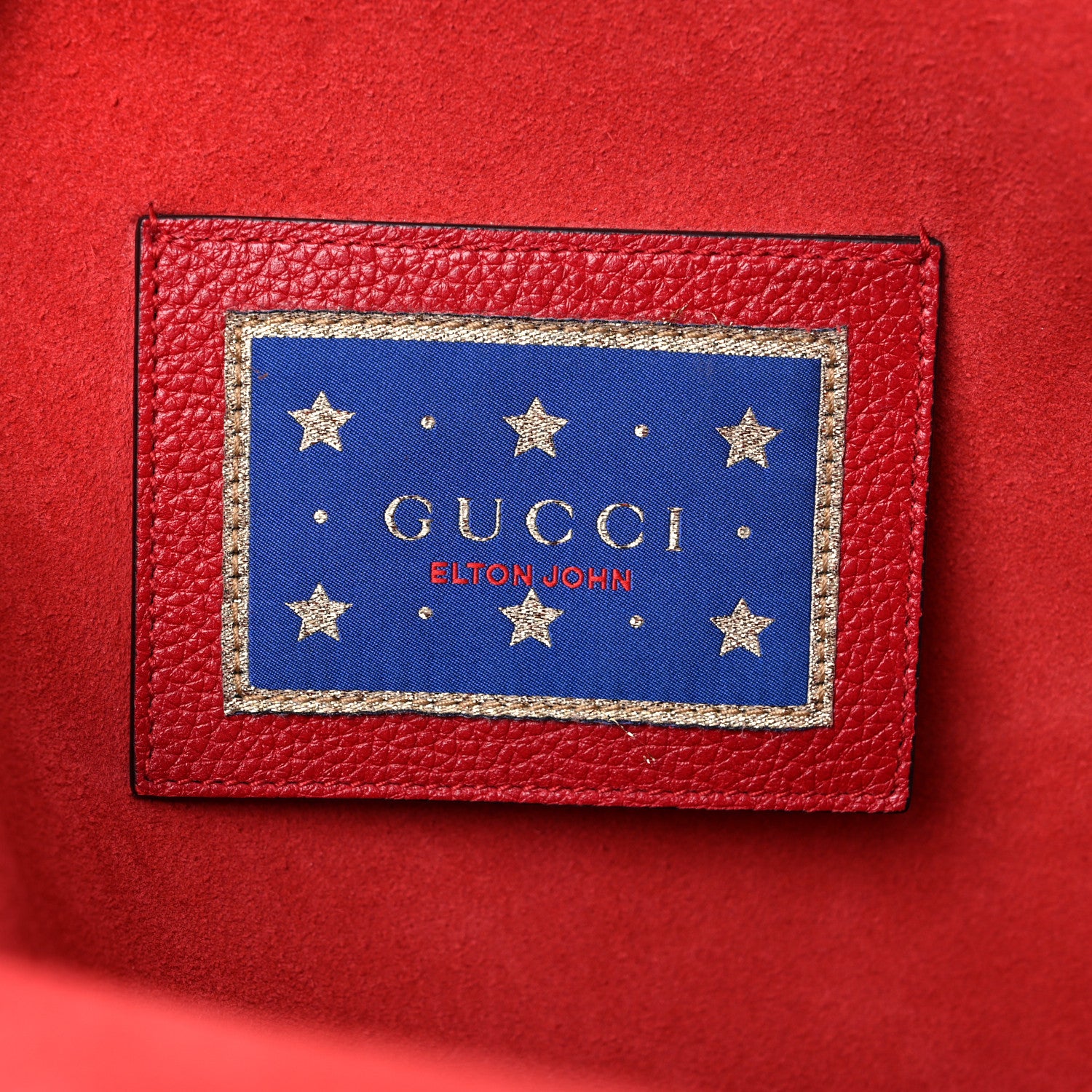 Gucci Calfskin Elton John Levon-Goodbye Tote Red 7 of 15