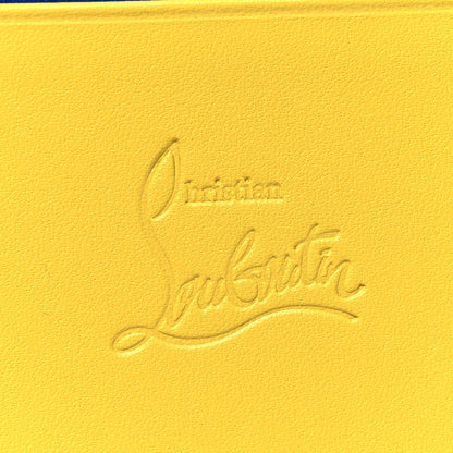Christian Louboutin Calfskin Kios Card Holder Canari Pink Blue 6 of 9