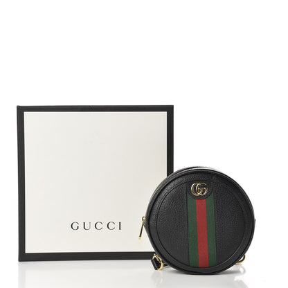 Gucci Grained Calfskin Web Mini Ophidia Round Backpack Black 13 of 13