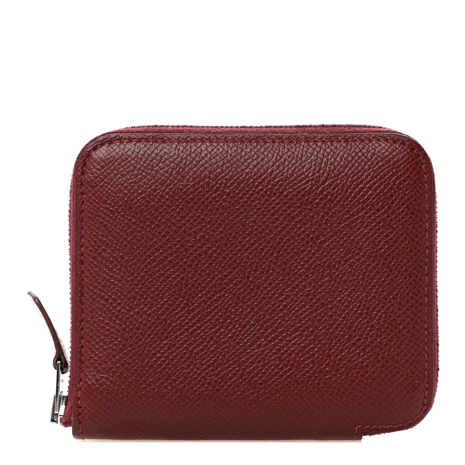 Hermes Epsom Silk'In Compact Wallet Bordeaux 1 of 11