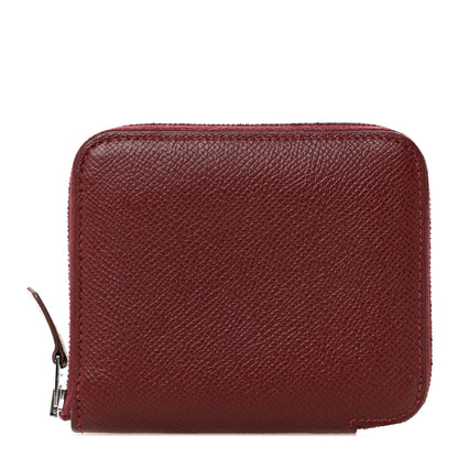 Hermes Epsom Silk'In Compact Wallet Bordeaux 1 of 11