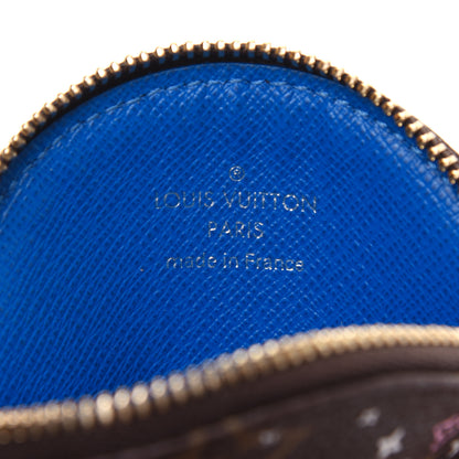 Louis Vuitton Monogram 2019 Christmas Animation Round Coin Purse Blue 8 of 9