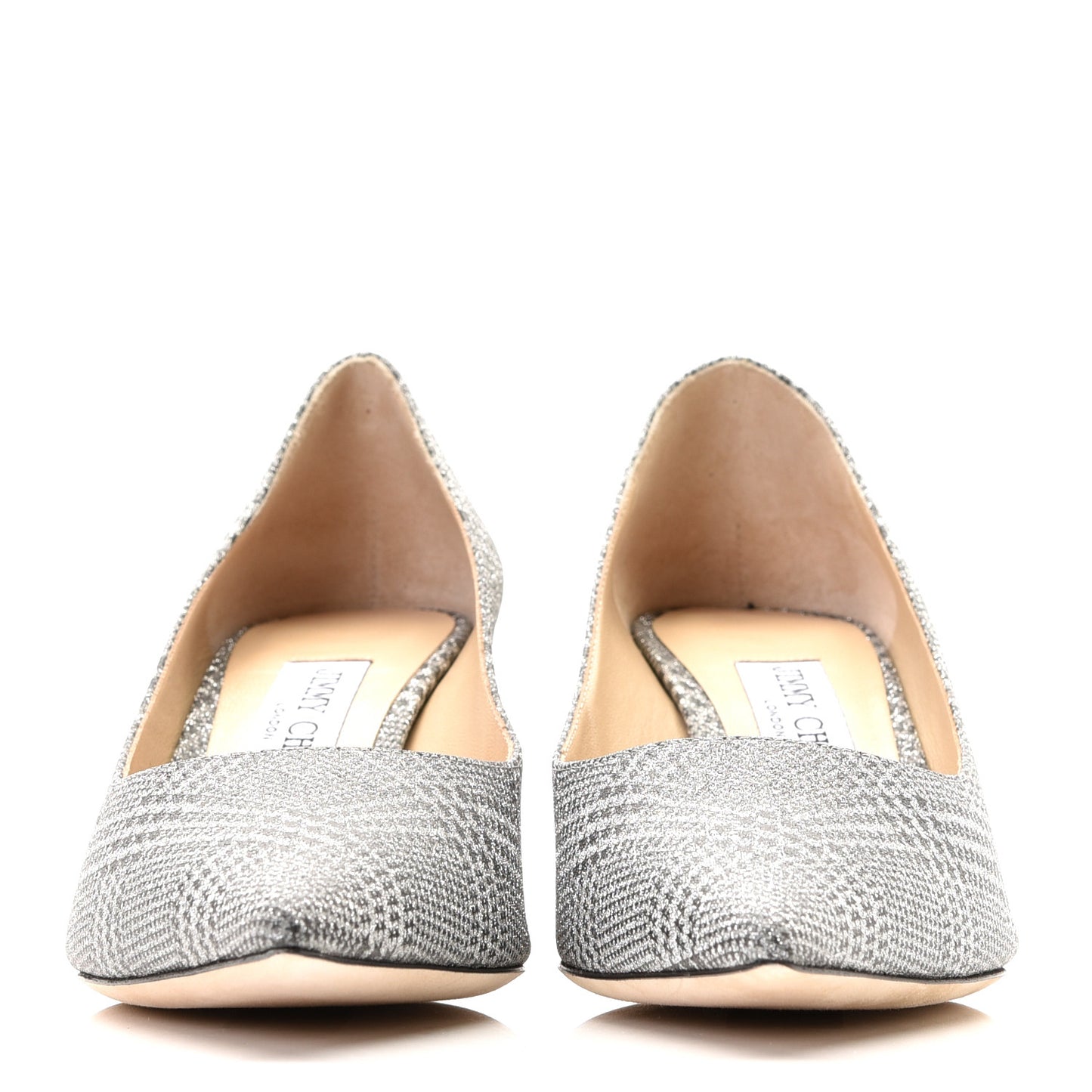 Metallic Fabric Plaid Love Prince Of Stars 85 Pump 38 Silver
