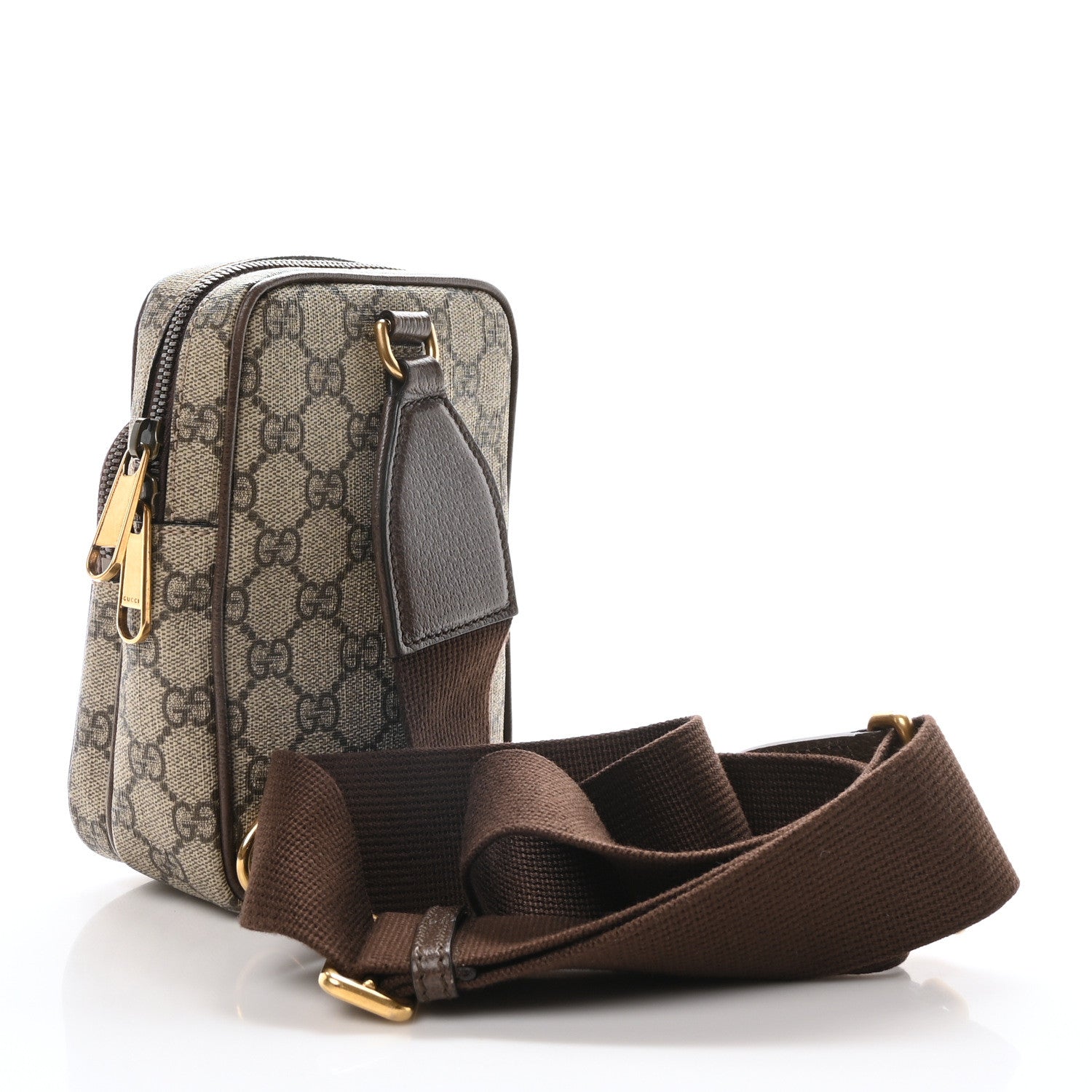 Gucci GG Supreme Monogram Web Mini Ophidia Messenger Brown 3 of 10
