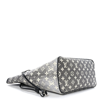 Louis Vuitton Denim Monogram Jacquard Neverfull MM Grey 5 of 9