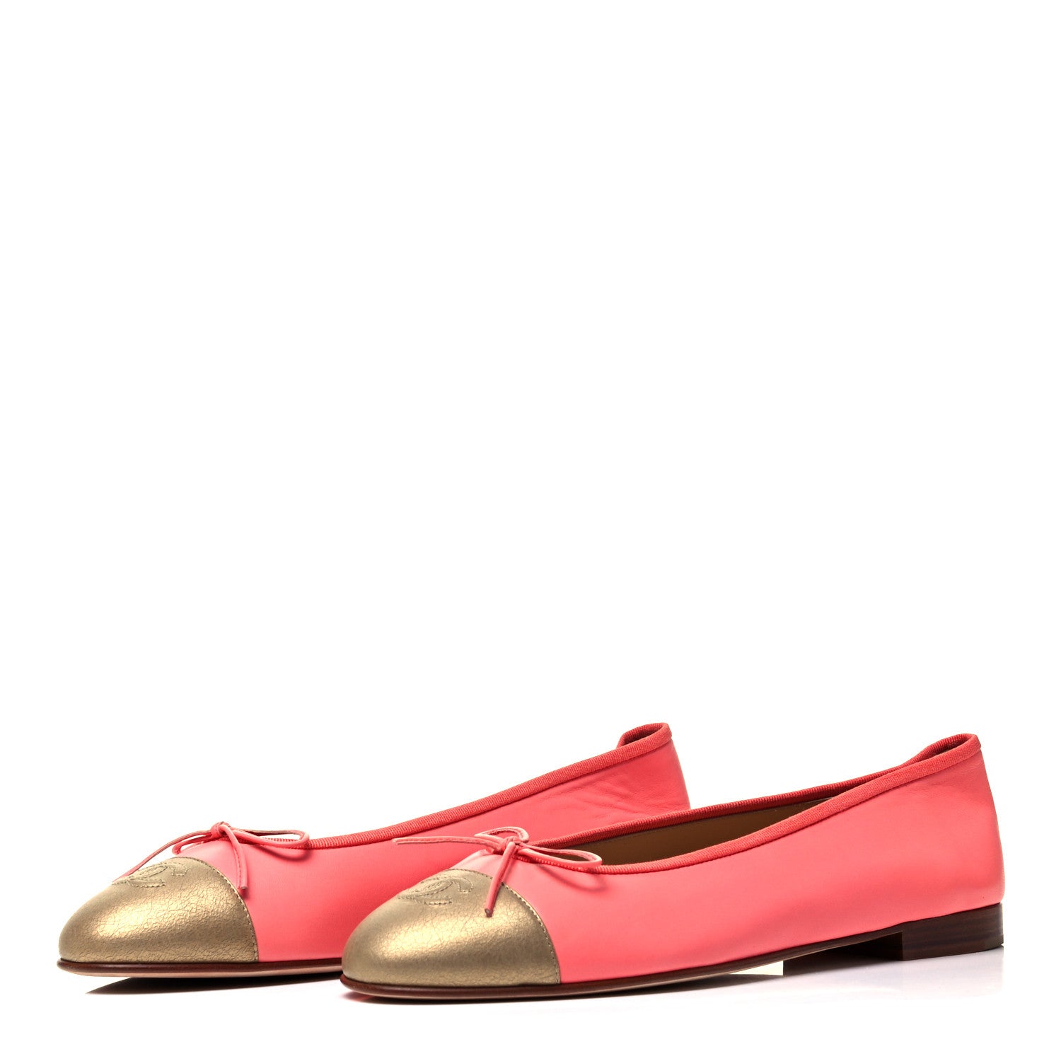 Chanel Calfskin Cap Toe Ballerina Flats 41 Pink 3 of 8