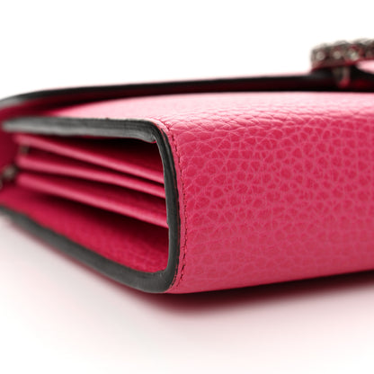 Gucci Dollar Calfskin Crystal Mini Dionysus Chain Wallet Box Pink 9 of 13
