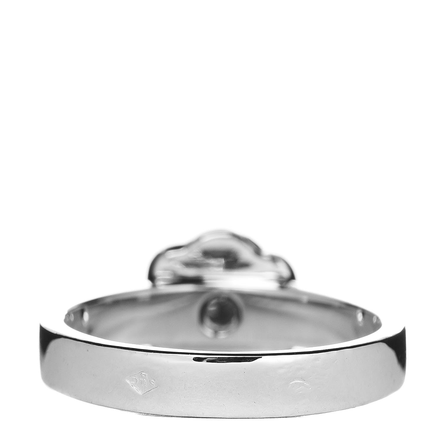 Chanel 18K White Gold Diamond Camellia Ring 50 5.5 3 of 4