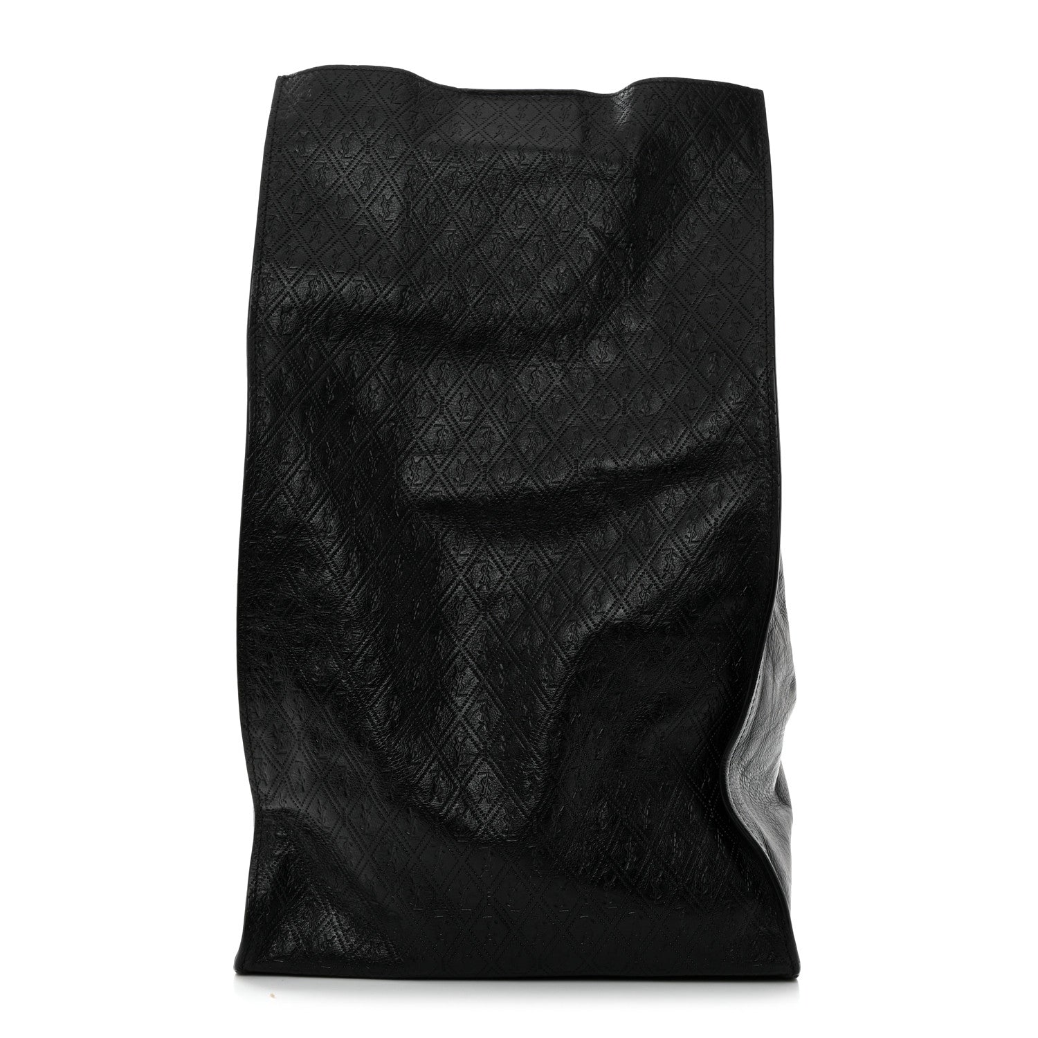 Saint Laurent Calfskin Monogram Deli Paper Bag Vintage Black 1 of 7